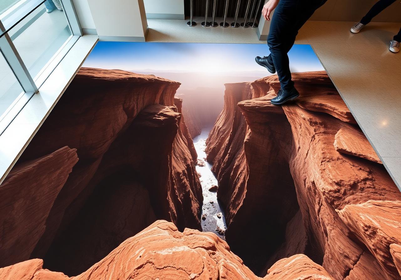 Inspiracja: Iluzja 3D pod stopami