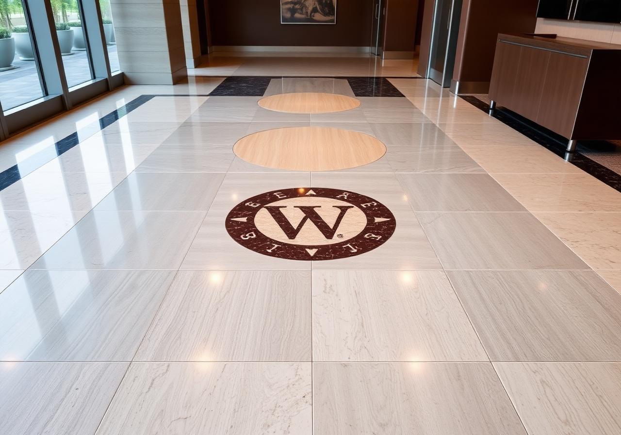 Inspiracja: Logo wpuszczone w podłogę